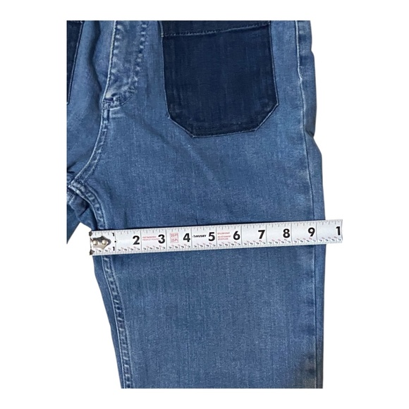 French Connection Rony 70's flare jeans in two tone colour block denim. Sz 6 - Picture 9 of 16